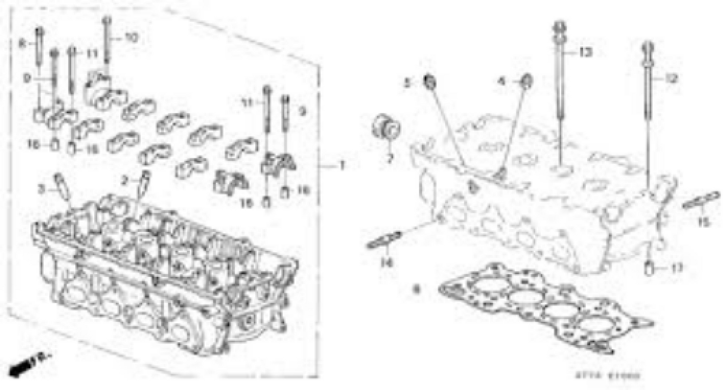 GENUINE HONDA OEM ACURA(96-01) INTEGRA B18B1 CYLINDER HEAD GASKET 12251-P75-004