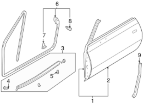 Genuine MAZDA MIATA MX5 WEATHERSTRIP SEALS DOOR GLASS WINDOW LEFT & RIGHT SET