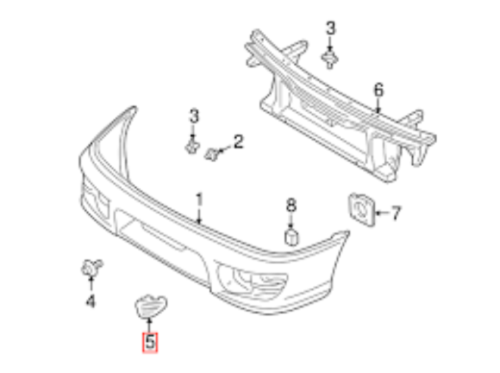Genuine SUBARU IMPREZA WRX STi GC8 Front Bumper Lower Vent Cover RH & LH Set