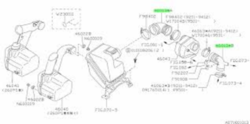 Genuine SUBARU OEM impreza GC8 Pipe Rubber Boot 46023FA000