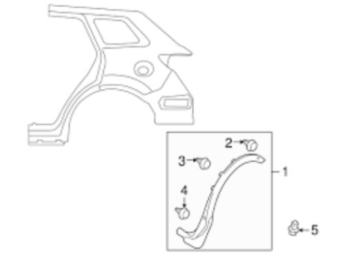 Genuine MAZDA OEM 07-15 CX-9 Right Rear Wheel Over Fender Molding TD11-51-W50H