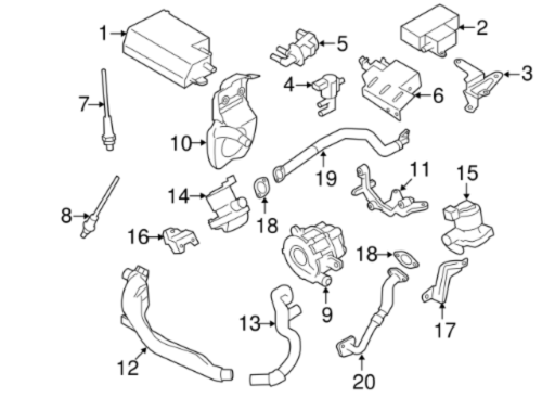 Genuine Subaru OEM IMPREZA WRX FORESTER Secondary Air Suction Valve RH LH SET