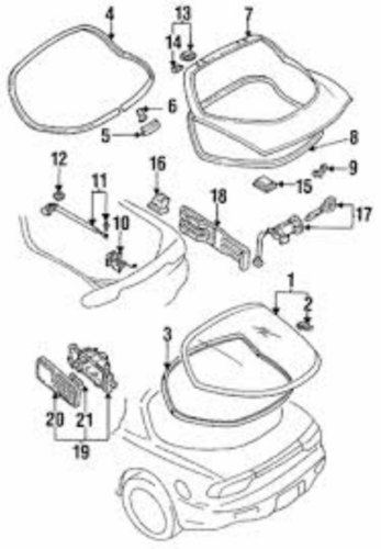 Genuine MAZDA OEM RX-7 FD3S Front Door Drip Molding Left & Right set