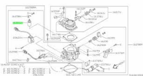 Genuine NISSAN OEM 100NX NV350 Caravan Thermo Element Switch Kit 16391-12G00