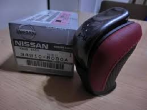 Genuine Nissan OEM R35 GTR GT-R Nismo Shift Knob Red and Black Leather
