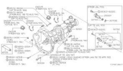Genuine Nissan OEM 720 DATSUN 1979/01- Pinion assy-speedometer 32702-03N18