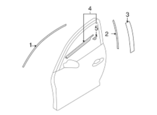 Genuine MAZDA RX-8 SE3P Front Belt Line Molding Set F151-50-640A F151-50-650A