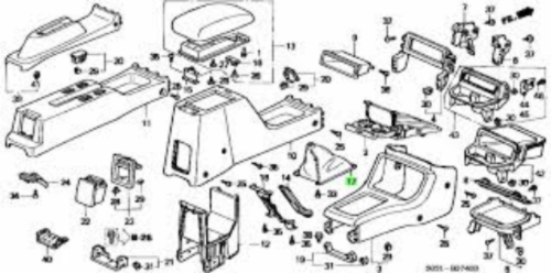 Genuine HONDA CIVIC 96-00 EK Type-R Red Stitch Shift Change Boot 83414-S04-Z50ZA