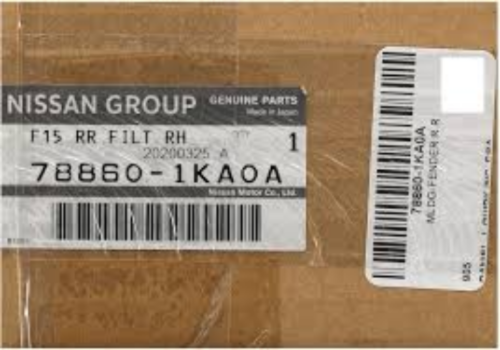 Genuine NISSAN Juke Rear Passenger Right Side Fender Wheel Molding 78860-1KA0A
