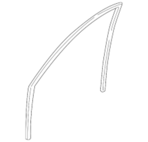 Genuine HONDA OEM 1996-2000 Civic 2dr 3dr Door L. FR Runchannel Weatherstrip