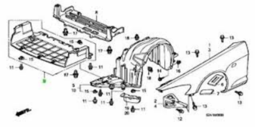 Genuine HONDA OEM S2000 Under Engine Radiator Cover 74112-S2A-010