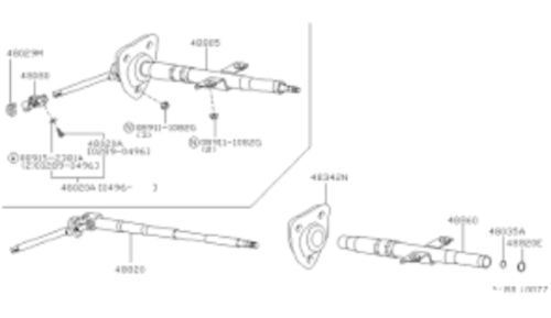 Genuine NISSAN OEM 300ZX Z32 Joint Assembly Steering Column Lower 48080-30P01