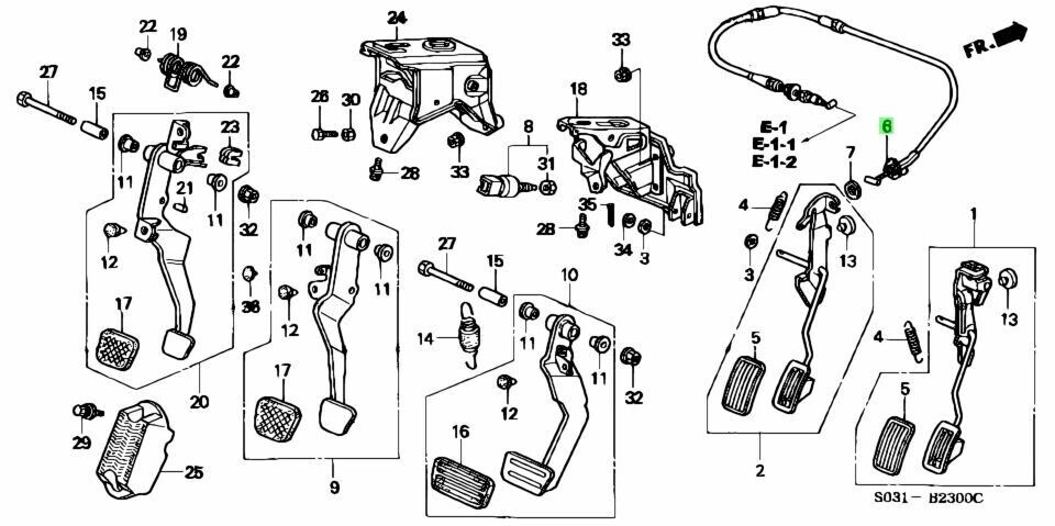 Genuine HONDA Accelerator throttle wire cable Civic EK9 TYPE R RHD 17910-S03-Z02