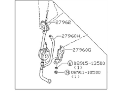 Genuine NISSAN OEM FAIRLADY Z 89/02-96/08 300ZX Power Antenna Radio 28200-44P01