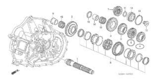 GENUINE HONDA OEM INTEGRA TYPE R DC5 COUNTER SHAFT 5TH GEAR 23461-PNT-000