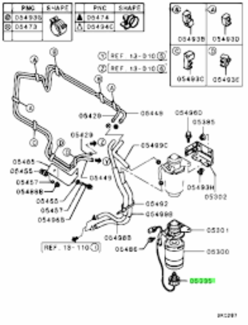 Genuine MITSUBISHI OEM MONTERO Fuel Filter Sensor MR514545