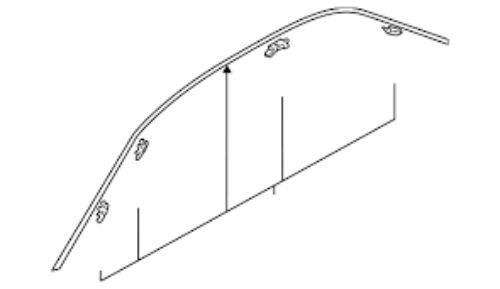 Mitsubishi OEM 02-07 CT9A Lancer Evolution 7 Roof Side Garnish Drip Molding SET