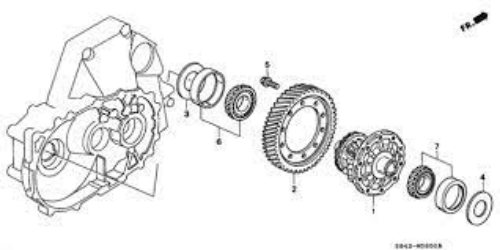 Genuine HONDA OEM PRELUDE SI VTEC MT H22A BEARING TAPER 91006-PX5-008