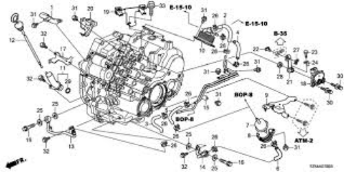 GENUINE HONDA OEM AUTOMATIC TRANSMISSION FILTER 25430-PLR-003