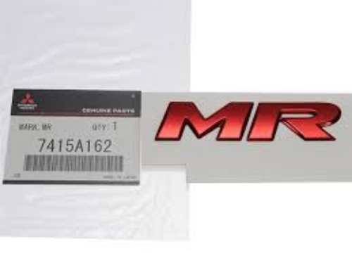 Genuine Mitsubishi OEM Lancer Evolution 9 MR Rear Emblem Badge Red 7415A162