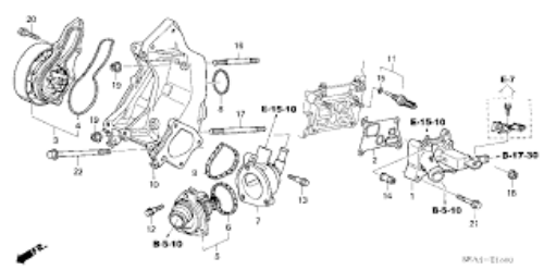 Genuine HONDA OEM K24 WATER PUMP ASSEMBLY TSX ELEMENT ACCORD CRV K24A2