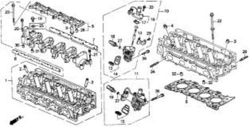 Genuine Honda Head Gasket for Honda Civic Cylinder D16y8 D16 D16y7 1996-2000