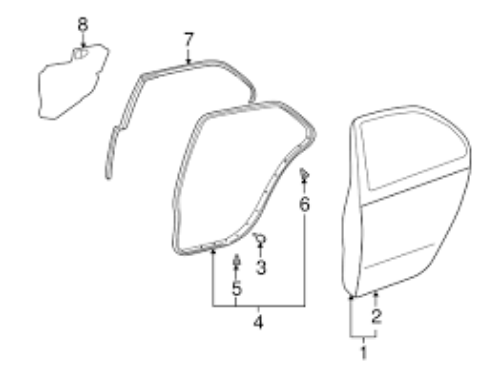GENUINE TOYOTA OEM LEXUS 01-06 LS430 RIGHT REAR DOOR UPPER WEATHERSTRIP