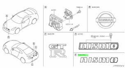 Genuine Nissan OEM R35 GT-R 14-22 Rear Nismo Emblem Badge 84895-3YW0A