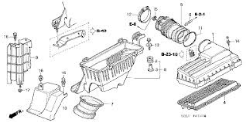 Genuine Honda Acura 2pcs Engine Air Filter Box Cover Screw Bolts 90091-P36-000