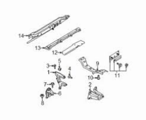 Genuine MAZDA OEM RX-8 Automatic Transmission ONLY Engine Mount Rh&Lh SET