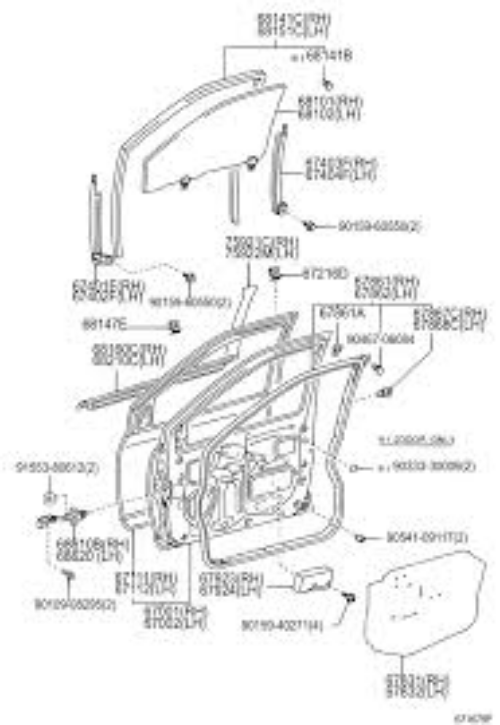 Genuine TOYOTA OEM CHECK ASSY FRONT DOOR LH ECHO YARIS 68620-52010