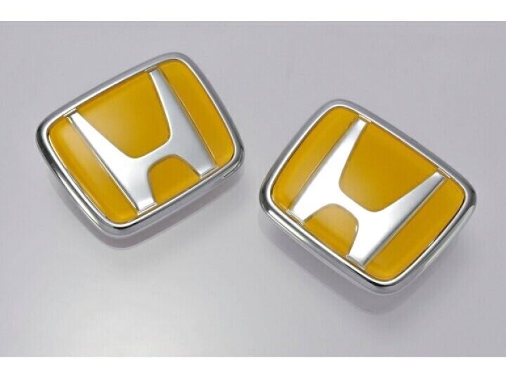 Genuine Honda S2000 F&R Yellow Emblem Badge AP1 AP2 75700 75701-S2A-000ZF