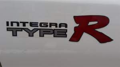 Genuine Honda OEM Acura Integra TYPE R Side & Rear Decals Stickers Black Outline