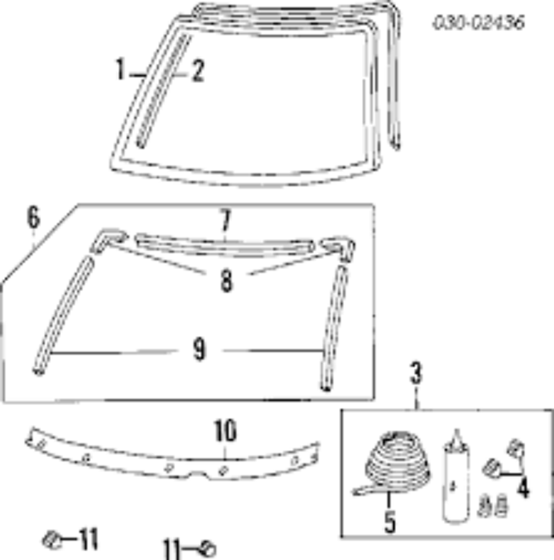 Genuine NISSAN OEM 180SX 200SX S13 Front Windshield Molding Sealing 72750-52F10