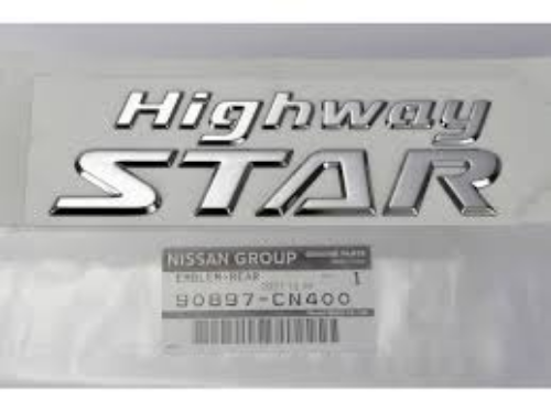 Genuine Nissan OEM Elgrand E52 "Highway STAR" Rear Emblem 90897-CN400