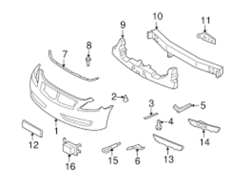 Genuine Nissan OEM G37 NON SPORT WITH TECH PACKAGE Driver SIDE BUMPER FINISHER