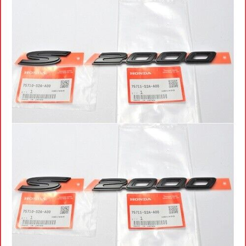 Genuine HONDA 00-09 S2000 AP1 AP2 Fender Side Black Emblem Badge 75711-S2A-A00 F