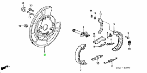Genuine HONDA OEM ACCORD CM2 ODYSSEY RA8 Rear Brake Back Plate RH & LH Set