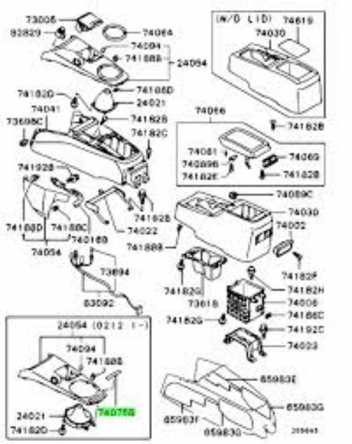 Genuine MITSUBISHI OEM LANCER Evo 7 8 9 CT9A 00-09 Floor Console Plate 8011A251