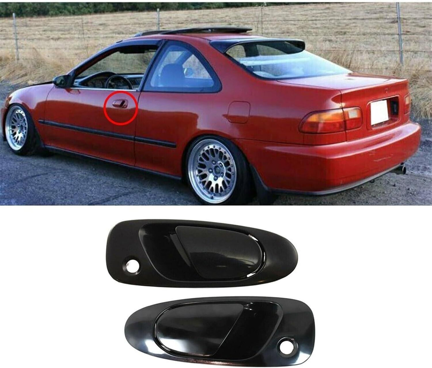 GENUINE HONDACIVIC OEM EG6 SIR Front Side Outside Outer Door Handle Set JDM