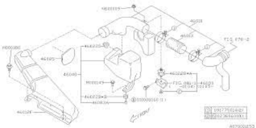 Genuine Subaru OEM Air Intake Fender Plug Cap Block Off 46059FA000 F/S