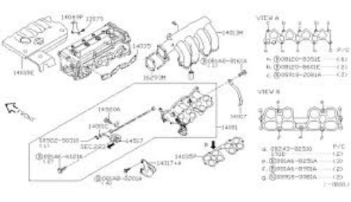 Genuine Nissan OEM S13 S14 S15 SR20DET Intake Manifold Gasket 14035-5U000 F/S