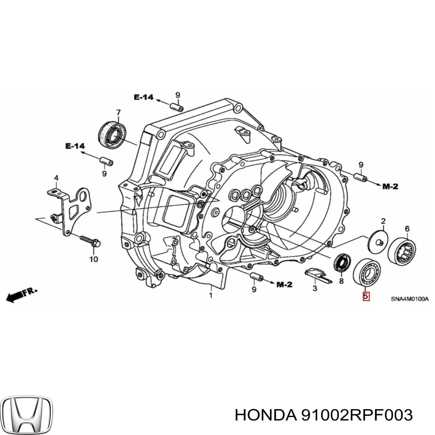 GENUINE HONDA OEM BEARING CR-Z DAA-ZF2ALPHA FIT DBA-GE8RS 91002-RPF-003