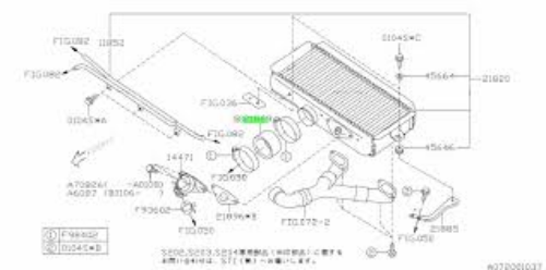 Genuine Subaru OEM STI silicon Hose Air Duct For IMPREZA 4Door (GD) ST2183066000