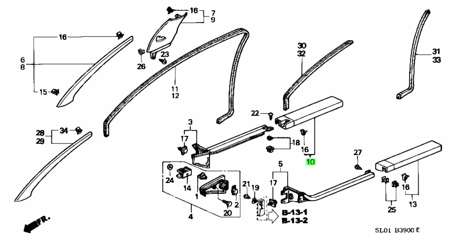 Genuine HONDA OEM NSX NA1 2 Side Garnish Right Black Interior 84201-SL0-010ZC