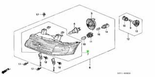 Genuine HONDA OEM BEAT PP1 Headlight Unit RH RIGHT R OEM CAR PARTS 33101-SS1-003