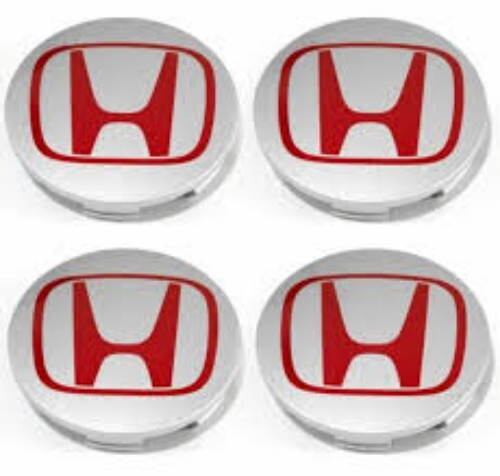Genuine HONDA OEM INTEGRA DC5 RSX TYPE-R SILVER Wheel Center Caps Set