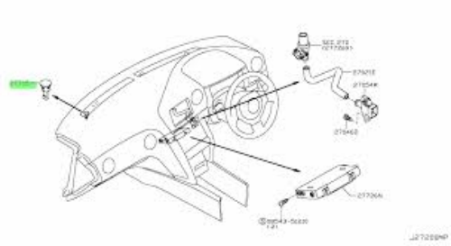 Genuine Nissan OEM 2000-2020 Temperature Sunload Light Sensor 27721-3AA0A
