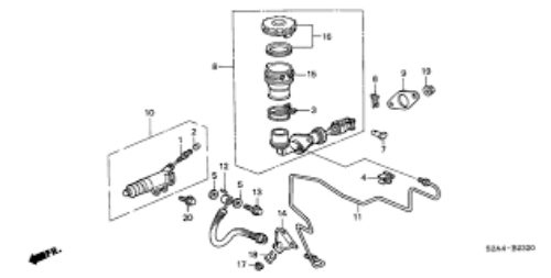Genuine HONDA OEM S2000 Clutch Slave Cylinder 46930-S2A-003