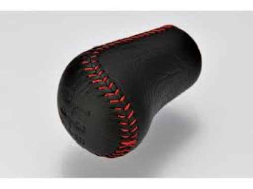 Genuine MITSUBISHI OEM Evolution VI TOMMI MAKINEN Shift Knob Red Stitch MR657013